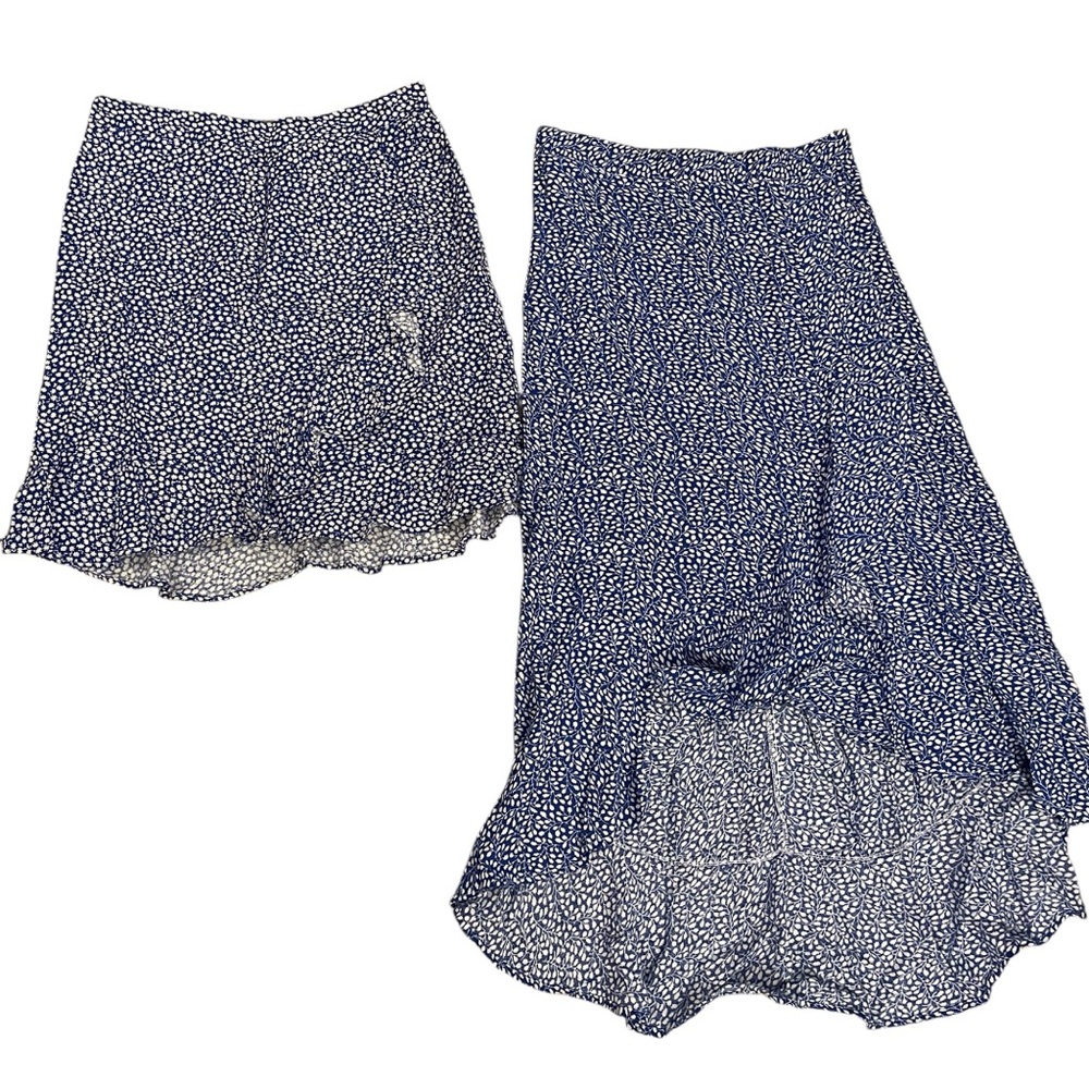 2 Blue Print Skirts
